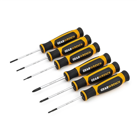 Gearwrench 6 Pc. Phillips?/Slotted Mini Dual Material Screwdriver Set 80055H